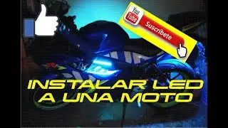 Como instalar luz led a una moto | tiras led en moto | luces led moto fácil y sencillo. Motovlog