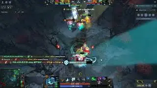 Lich assists Sven and Lina to kill PSG LGD Amy playing as Luna!