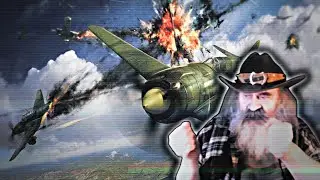 Купцов смотрит воздушный бой