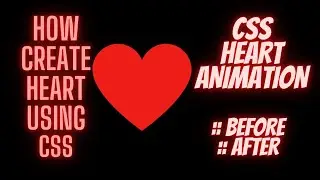 ❤️ Create Heart Shape and Heartbeat Animation using Pure CSS | Amit Tutorial 