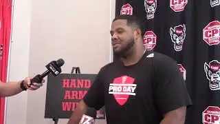 NC State center Grant Gibson after Pro Day