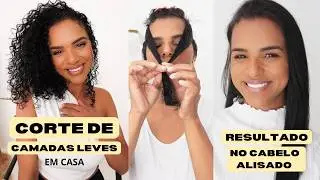 Manutenção do meu CORTE em CAMADAS LEVES para CABELO CACHEADO curto ralo e liso em casa sozinha