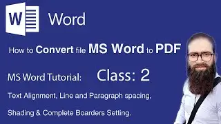 Class No: 2. Microsoft Office Word Class 2 tutorial (Urdu/Hindi)