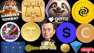 HAMSTER KOMBAT, MEMEFI, TAPCOINS, GEMZ, ROCKY RABBIT, TAPCOINS, MUSK EMPIRE, TIMEFARM COMBO & MORE