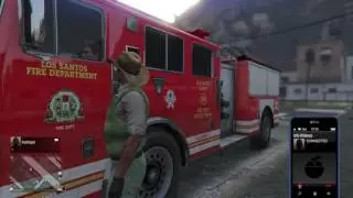 PS4 GTA 5 Online LASO Patrol : Stolen Fire Truck Reported, Paleto Bay FMS! Ep: 106
