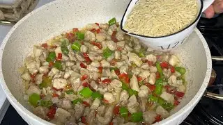 ‼️Pilavı Birde Böyle Deneyin Yiyenler Tekrar isteyecek Sebzeli Tavuklu Arpa Şehriyeli Pilavı Tarifi