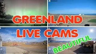 Greenland LIVE Scenic Aurora Webcams - Icebergs, Relax Music, unique Timelapse