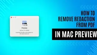 How to Remove Redaction from PDF in Mac Preview
