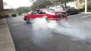 Close up drag queen slow motion burnout