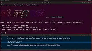 Instalación y configuración de oh my zsh (sin audio)
