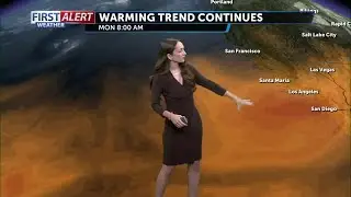 Warmer temperatures and breezy winds to start the week