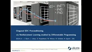 Diagonal SDC Preconditioning via Differentiable Programming and Reinforcement Learning