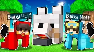I and Nico Became a BABY WOLF and FOUND SECRET BASE