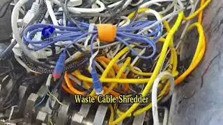 Double shaft shredder shreds waste wire#doubleshaftshredder #shreddermachine #wire #wastewire