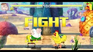 Mugen Request Peter Griffin & Spongebob VS Giant Chicken & Abrasive Spongebob