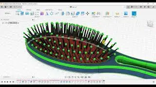 How to Make Hair Brush In Fusion 360 | Fusion 360 Tutorial