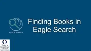Finding Books in Eagle Search