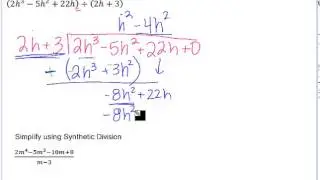 Algebra 2 Semester 1 Final Review 14 Long and Synthetic Division
