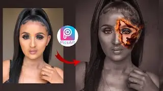 fire face editing/pics art mobile editing/lr