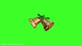 Jingle bells animation loop green screen video background with music
