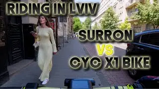 RIDING THROUGH LVIV DURING THE WAR // CYC X1 CANYON NERVE VS MODDED SURRON