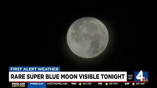 Rare super blue moon visible Wednesday night