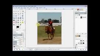 Put a simple border on a photo using Gimp
