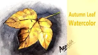 Autumn Leaf Watercolour Painting Demo Easy|  Kalaayug