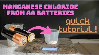 how to make MnCl2 from batteries ! #chemistry #experiment #science