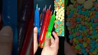 ASMR Colorful Jelly Ice Pops  #satisfying #shorts