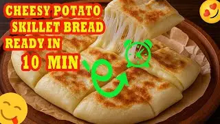 Cheese Potato Bread Baked in frying pan | No egg, No oven, No yeast | Easy Cheesy Recipe!
