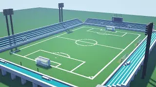 [Minecraft Tutorial] Soccer stadium / How To Build a Soccer stadium