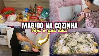 SAIU MELHOR DO QUE EU🤭MARIDO NA COZINHA! VEJA O QUE DEU.