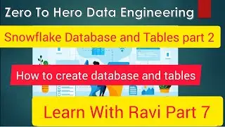 Snowflake Tutorial in Telugu 7 : how to create database schema , table in snowflake 