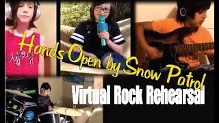 Tween rock band virtual performance:  Hands Open by Snow Patrol
