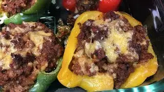Keto Low Carb Sloppy Joe Stuffed Peppers  4 Net CARBS - Recipe In Description Area
