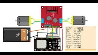 DC motors with L298N module - ESP32 Bluetooth SPP control