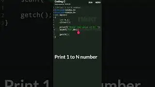 Print 1 to N number using c programming | c language | 