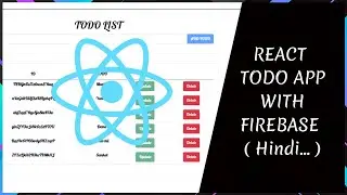 (Hindi) React Todo App | Firebase Integration ( Easy Technique ) | Learn Firebase with React..