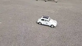 Tamiya Herbie Beetle with horn & wheelie capabilities. Made by a mate of mine. @ Castle Combe steam