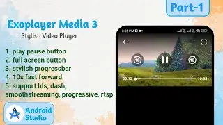 Exoplayer media3 Stylish Video Player in Android studio || Exoplayer media3 2025 