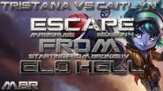 Escaping Elo Hell S4 - Tristana Vs Caitlyn AD Carry Gameplay HD - League of Legends