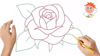 How to draw a rose | Easy drawings