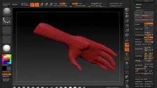 Fast modeling of a simple base mesh for Hand In zBrush 4R2