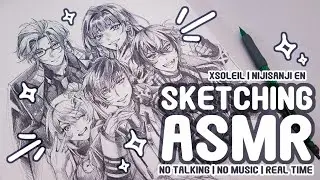 Sketching ASMR  XSOLEIL| Real Time + Full Process | No Talking