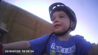 Liam pedaling on his bike!  (Taken with a Bresser (Generic Go Pro))