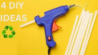 4 Diy İdeas with Hot glue for home decor- Hot glue gun crafts