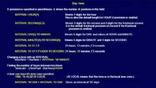 SQL 059 Data Types, Time Interval Data, Day Time Intervals