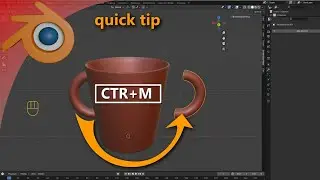 How to mirror mesh object with shortkey Blender Tutorial
