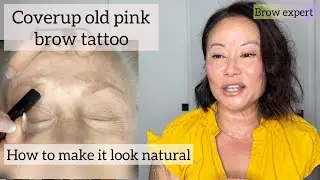 Coverup old pink #brow #tattoo